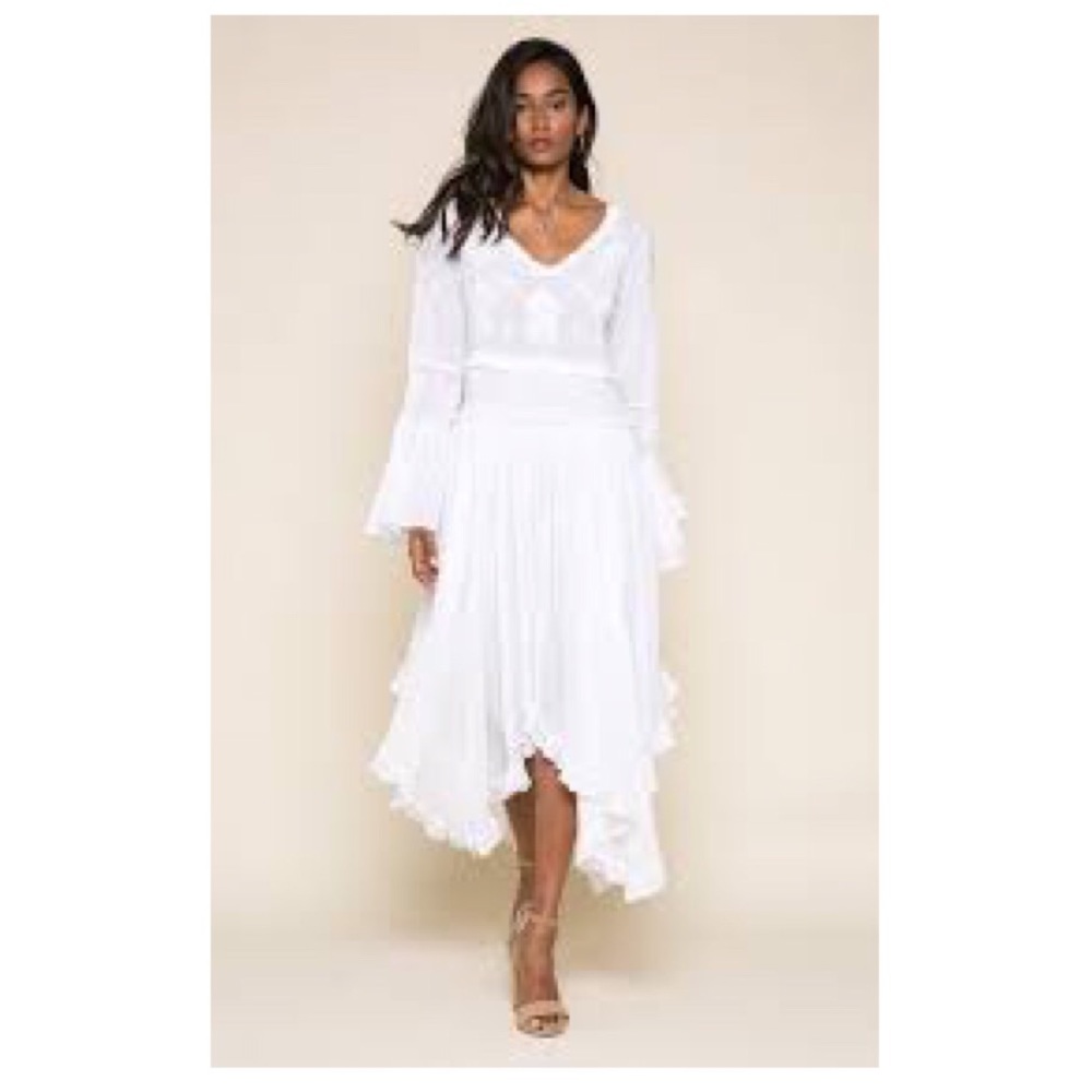 ANTHRO Raga Shelly Bell-Sleeve Asymmetrical Dress - Picture 4 of 9